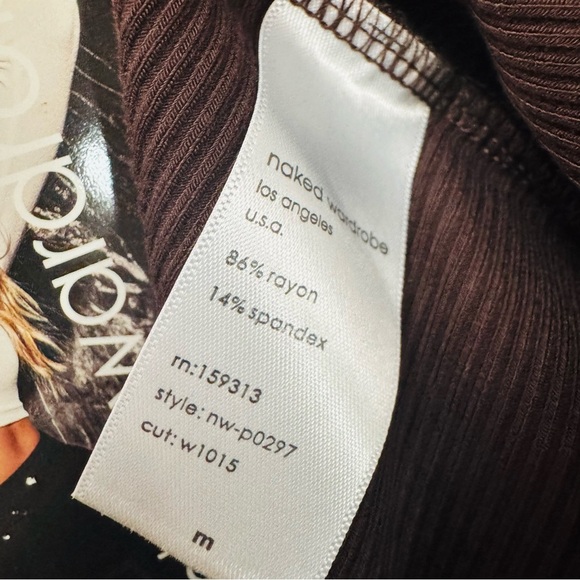 Naked Wardrobe Brown Leggings Form-Fitting Stretch - Picture 6 of 6